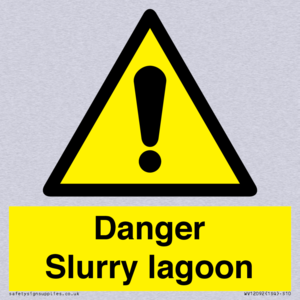 Danger Slurry lagoon